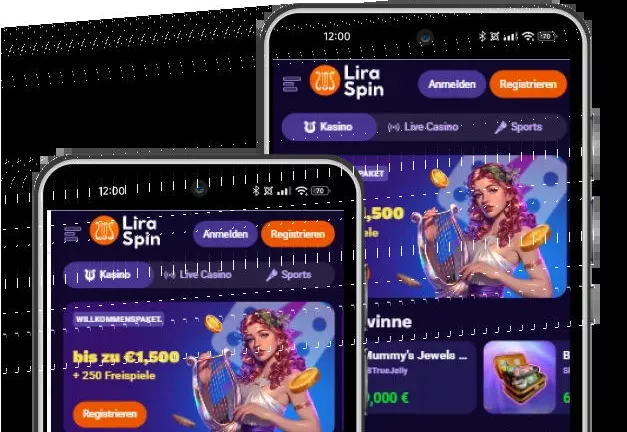Capture d'écran de l'app LiraSpin Casino